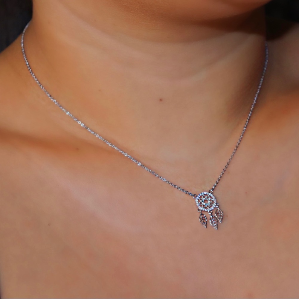 Silver / Gold / Rose Gold Dreamcatcher Necklace - Picture 1 of 4